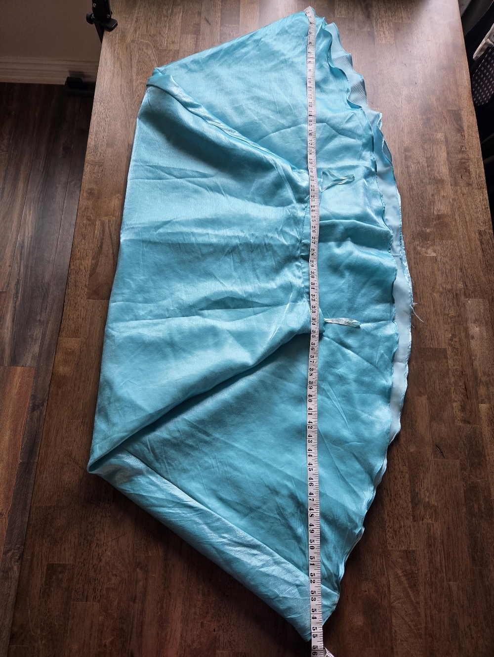 Icy Mint Turquoise Satin A-Line Maxi Skirt Frozen Princess Elsa - Picture 15 of 16
